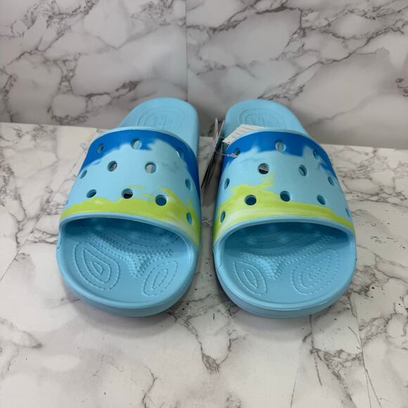 Crocs Slides Sandals Slipper Artic Blue Green Unisex Men\'s Size 11 NEW #M438 main image 7